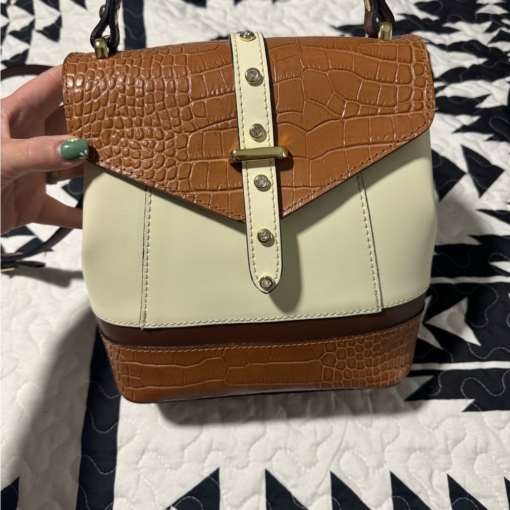 House of Harlow 1960 Brown and Cream Mini Bag